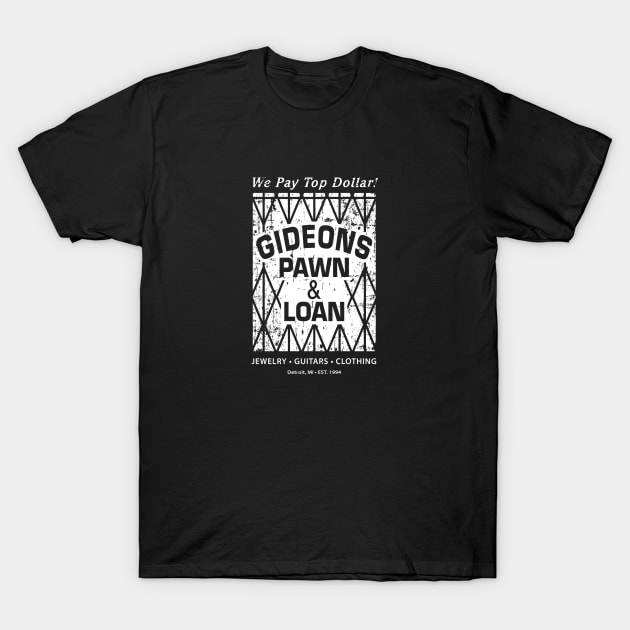 Gideon's Pawn & Loan Window T-Shirt by SaltyCult